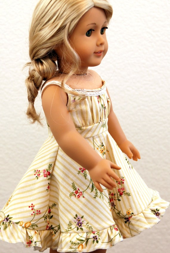 Summer Grace Sewing Pattern by Dollhouse Designs for 18" Dolls Sundress Dress