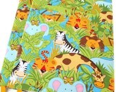 Notebook cover - fabric journal cover for composition notebooks - Jungle Hide and Seek