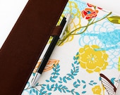Deluxe fabric journal cover for composition notebooks - includes pen - Nature