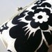 Black Velvet Flower Clutch by Lolis' Creations