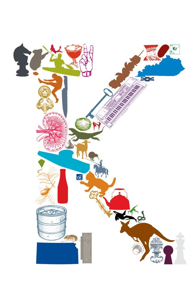 K is for... (11 x 17 Letter K Poster)