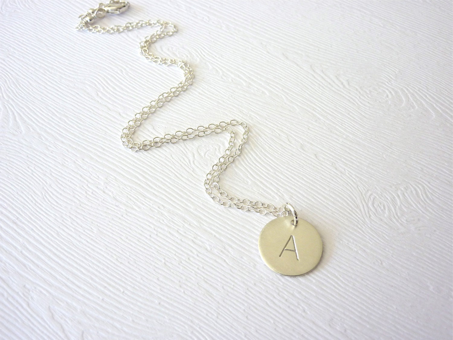 Silver Initial Necklace, Graduation Jewelry, Celebrity Inspired, Custom Personalized Initial Necklace by m. frances Jewelry