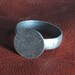 Adjustable Ring Base 2 blanks Sm to size 12 Large 1st Quality NO black spots on end of band, Silver plated Ox. finish Hidden adjustment