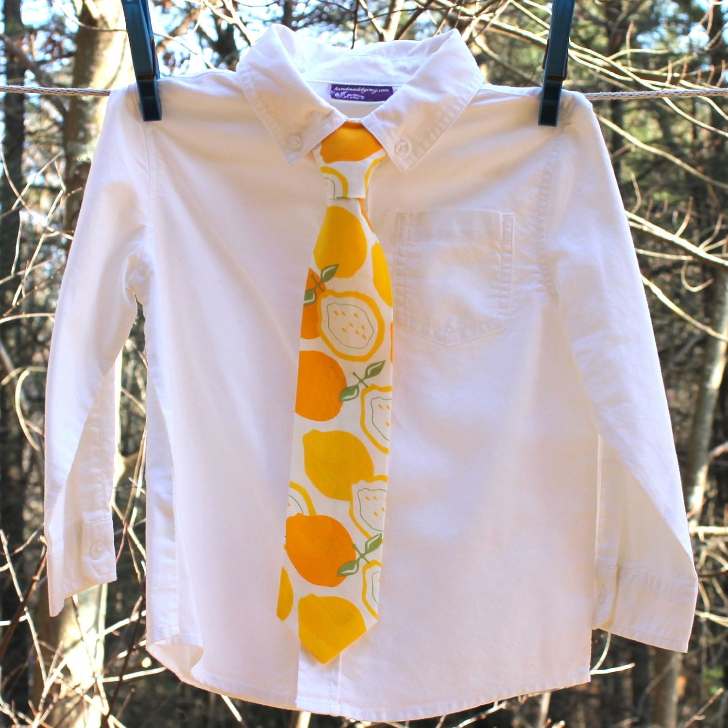 Baby Boy's Tie - Lemon Yellow