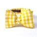 Men's Bow Tie - Yellow Gingham - Sunny Lemon Yellow and White Checks - Adjustable