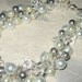 Custom Color Reserve for Kelly SILVERY MOON - Ivory White, Silver Grey Pearls, Crystal, Hand Knit Cluster Necklace