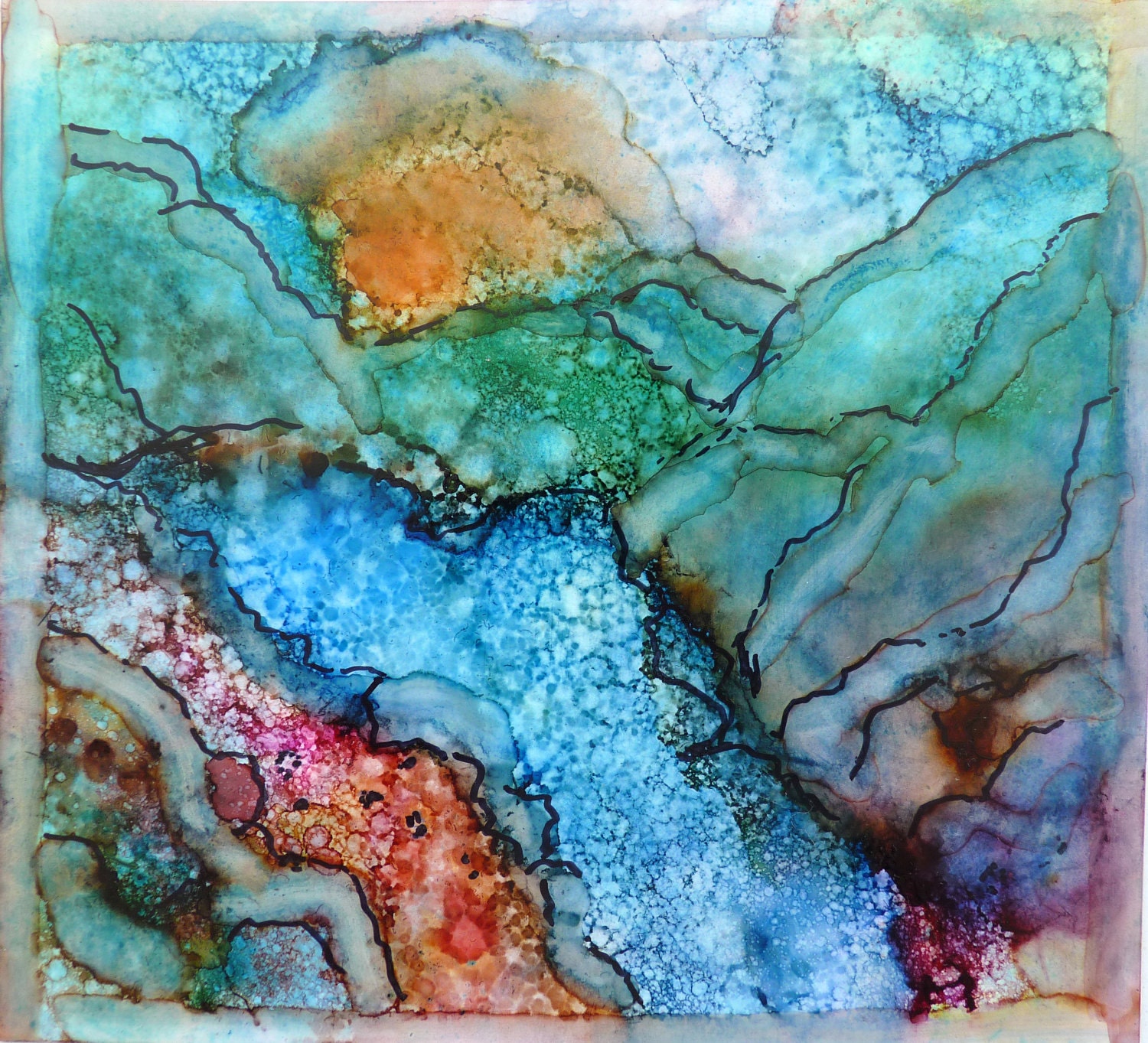 Alcohol Ink Art Print by Maure Bausch