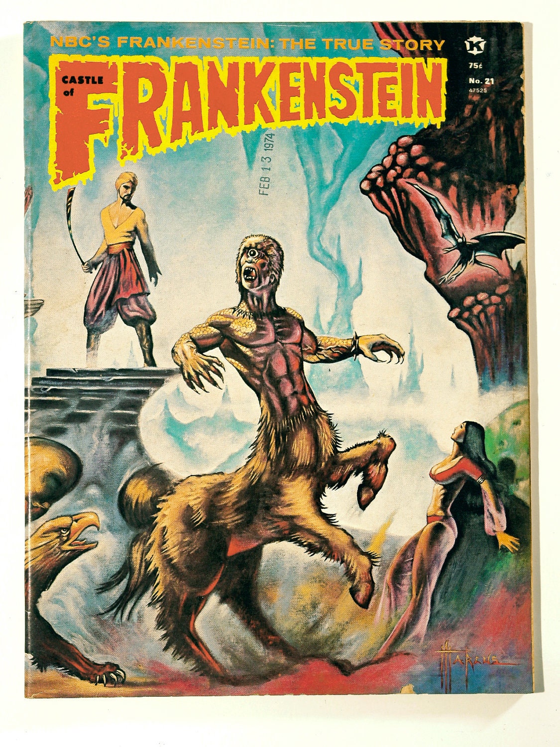 Vintage Science Fiction, Horror, Monster Magazine, Castle of Frankenstein no.21