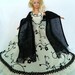 Barbie Dress  Barbie Clothes  Black and White Formal    Panties and Pashmina  Included