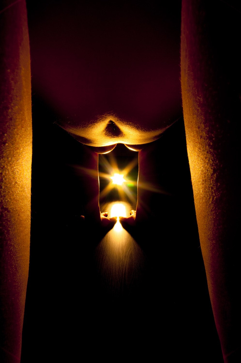 Nude art Color fine ART female modern abstract photography - Fuga nel buio - 2