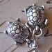 Sea Turtle Earrings Silver Charm Nautical Ocean Simple Dangles