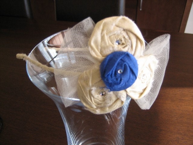 RIA Headband - Silk Dupioni Rosette Headband with Tulle