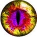 Glass Eyes Dragon Taxidermy Yellow Red Purple Fantasy Eyes eye set of 2, 18mm Steampunk Jewelry and Pendant Making
