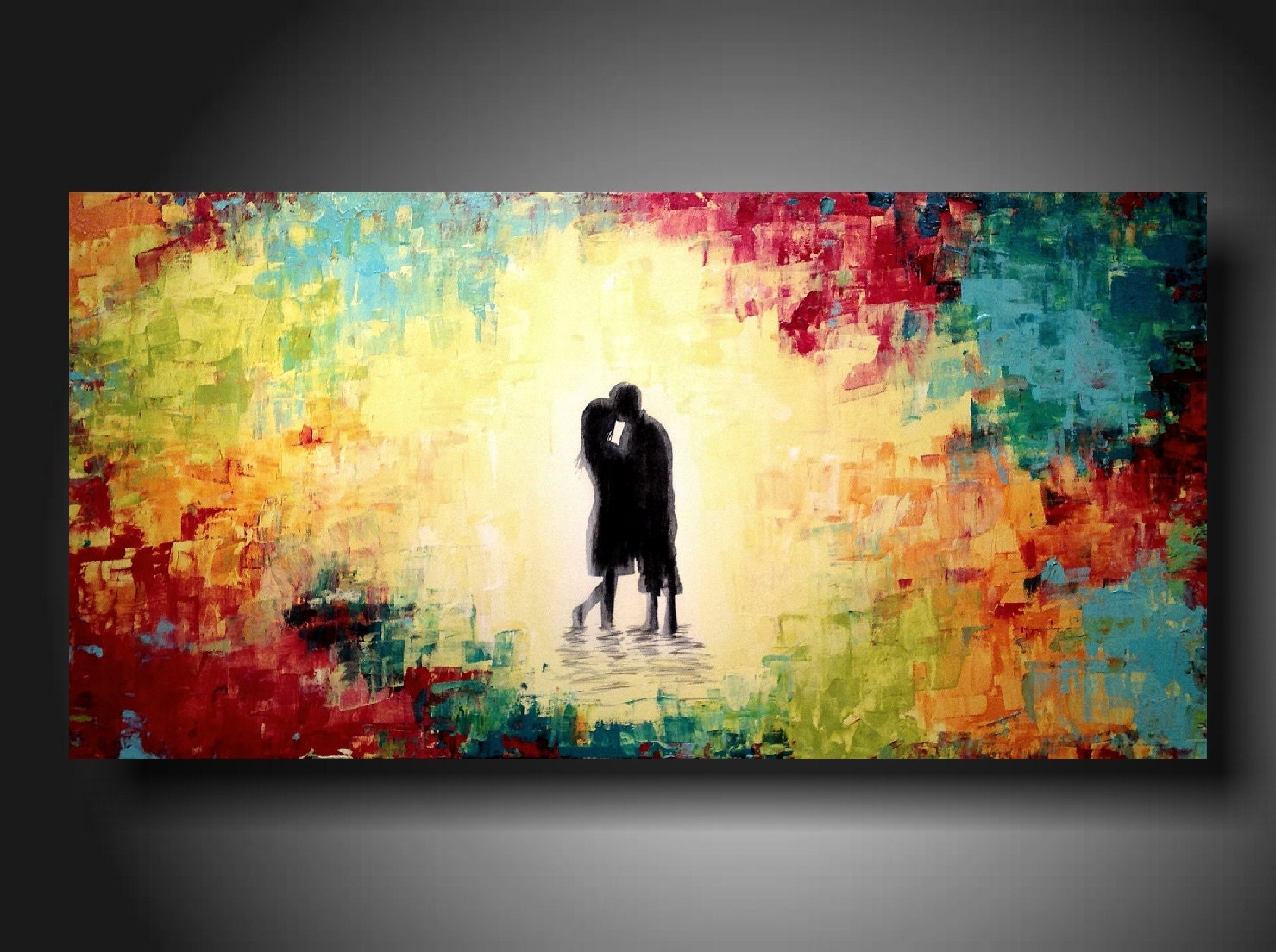 Original Art Painting Abstract  Heavy textured  48 X 24 INCHES  Must you JMJartstudio Custom