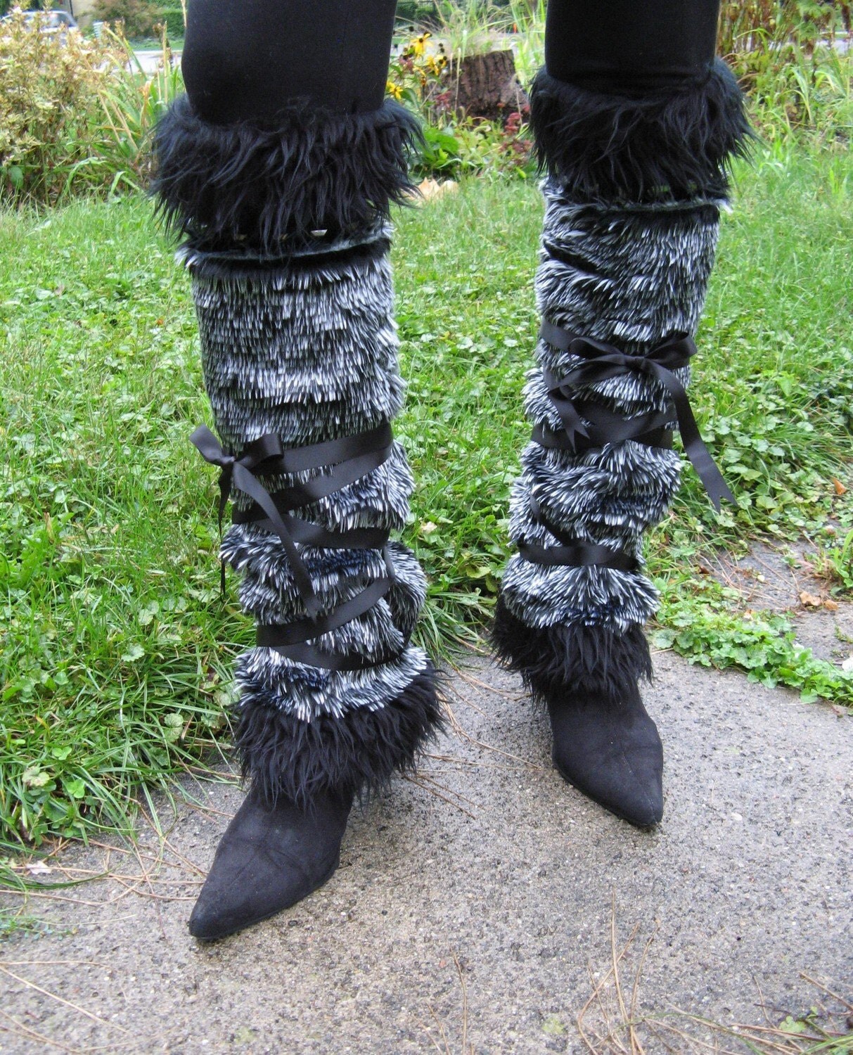 The Boot Route - Stylish, Alternative Faux Fur Leg Warmers