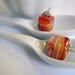 Sunset earrings - vintage Venetian glass cubic beads