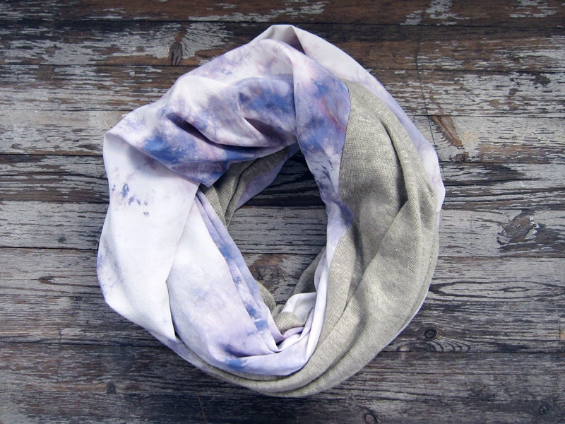 ENDLESS SUMMER - Silk and Linen Circle Scarf