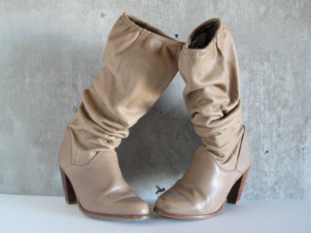VINTAGE Zodiac boots tan leather size 7.5