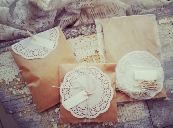 Wedding Favor Gift Wrap Set - Set of 80 - French Market - xo, j&L