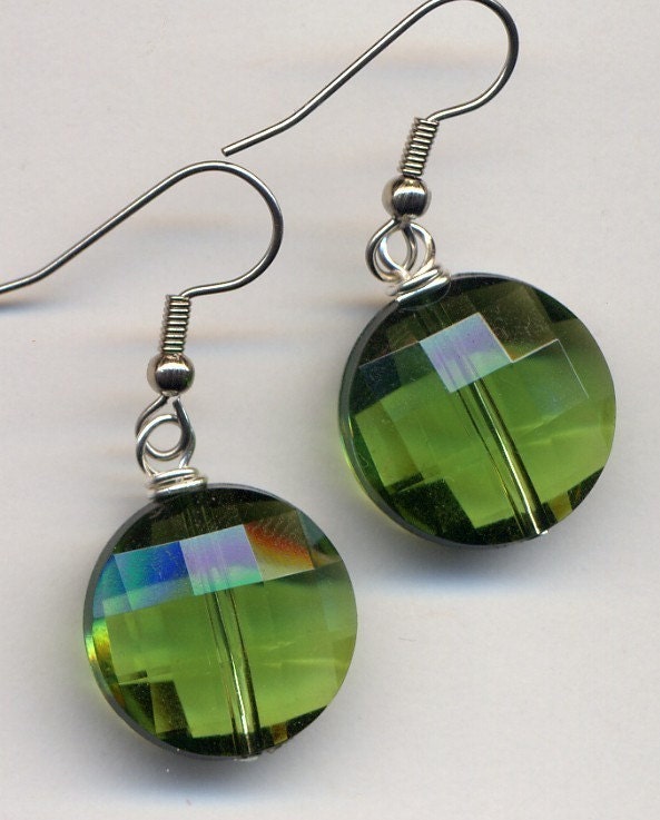 Bejeweled Green Earrings SUPER SALE