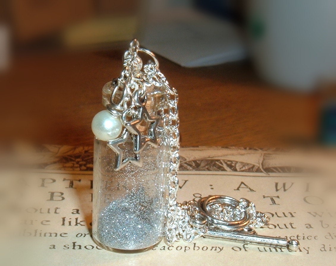 Wishing Stars & Stardust Glass Vial Pendant