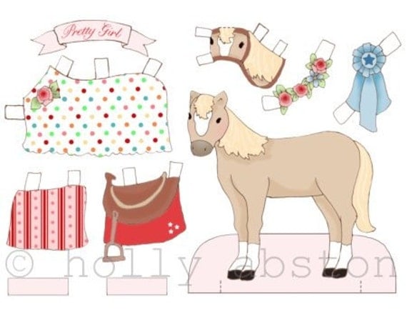 Pretty Pony Paper Doll