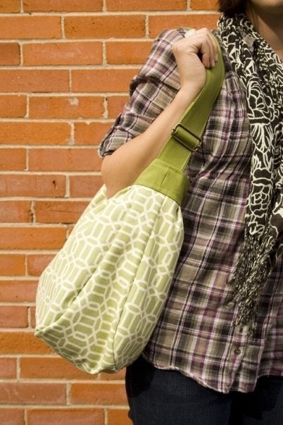 pleated messenger sewing pattern - PDF