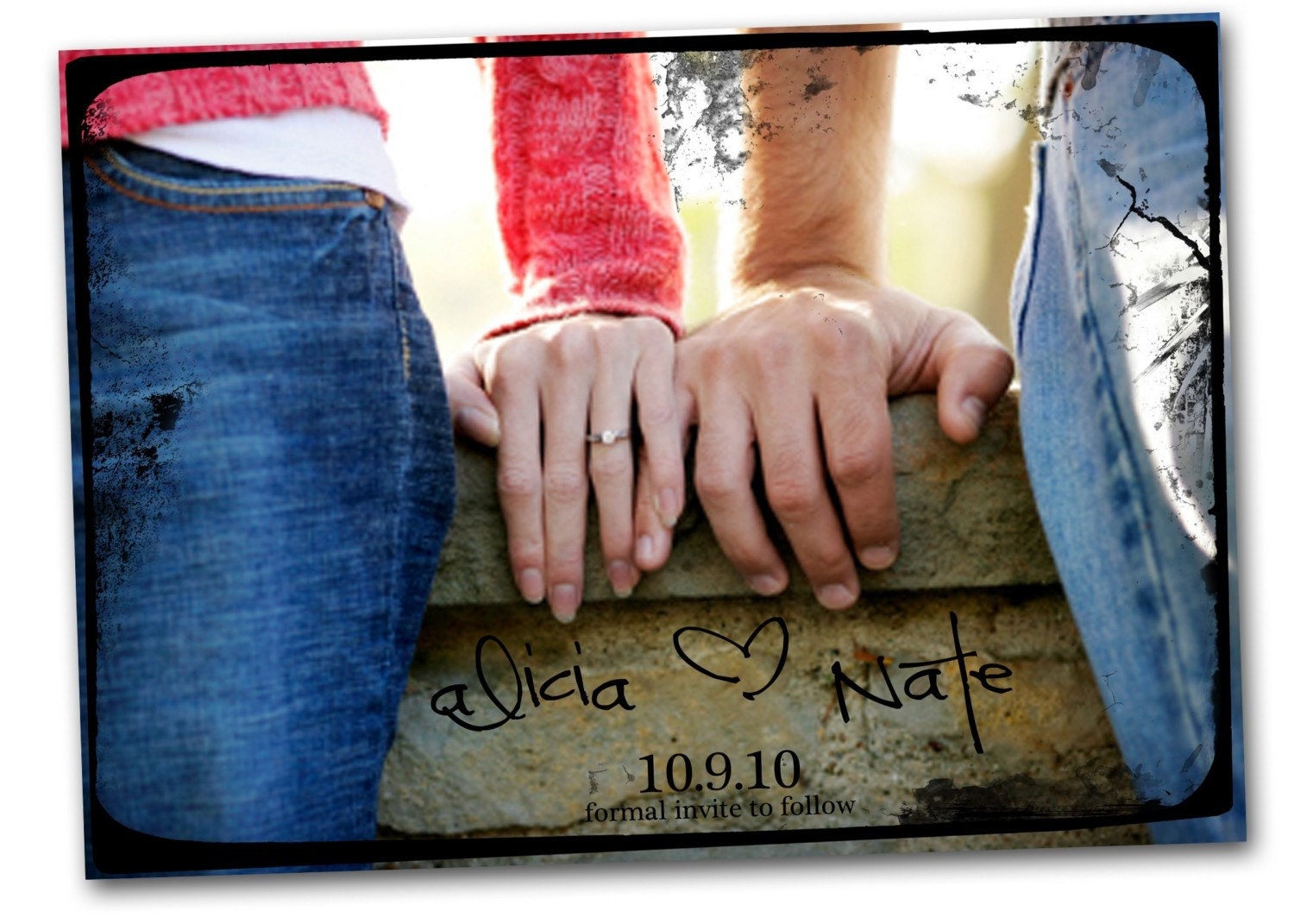 Wedding Save the Date Photo Card or Magnet - Simple, Modern, Fun