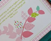 Fearfully and WONDERFULLY MADE scripture graphic art print 8x10- Pinks Personalized