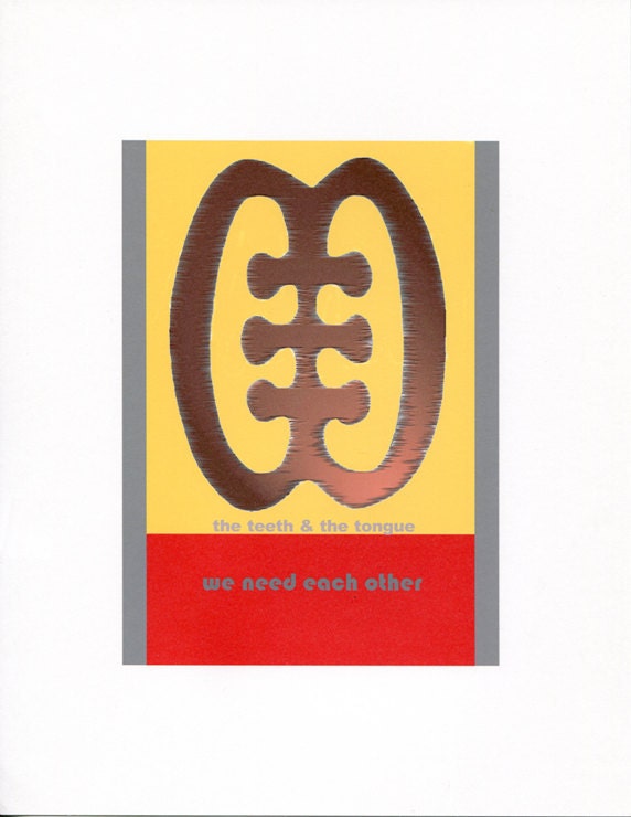 We Need Each Other - ESE NE TEKREMA -  Adinkra Symbol - Archival Art Print