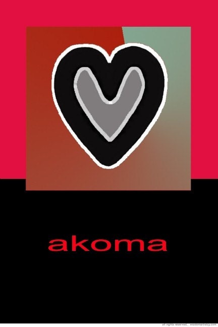 AKOMA - Adinkra Symbol Poster - Archival Art Print