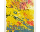 Hand Screen Printed Gig Poster for Maybe Mars Shanghai Showcase - Av Okubo & Snapline