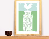 The Rooster Song Modern Trad Poster