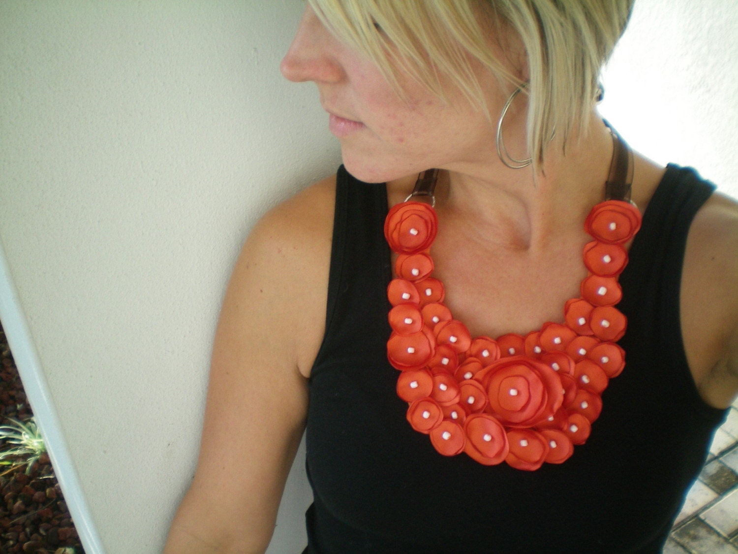 The Poppy Necklace (orange)