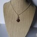 Brown Sea Glass Heart Pendant, Wire Wrapped Heart Pendant, Sweet Dreams