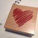 Pretty Japanese Wooden Rubber stamp - Cute Hand Drawn Heart Shape for wedding invitation, gift cards, tags, holiday packing