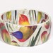 Sale...was 65.00 Tropical Birds, Flowers and Foliage Decoupage Bangle Bracelet