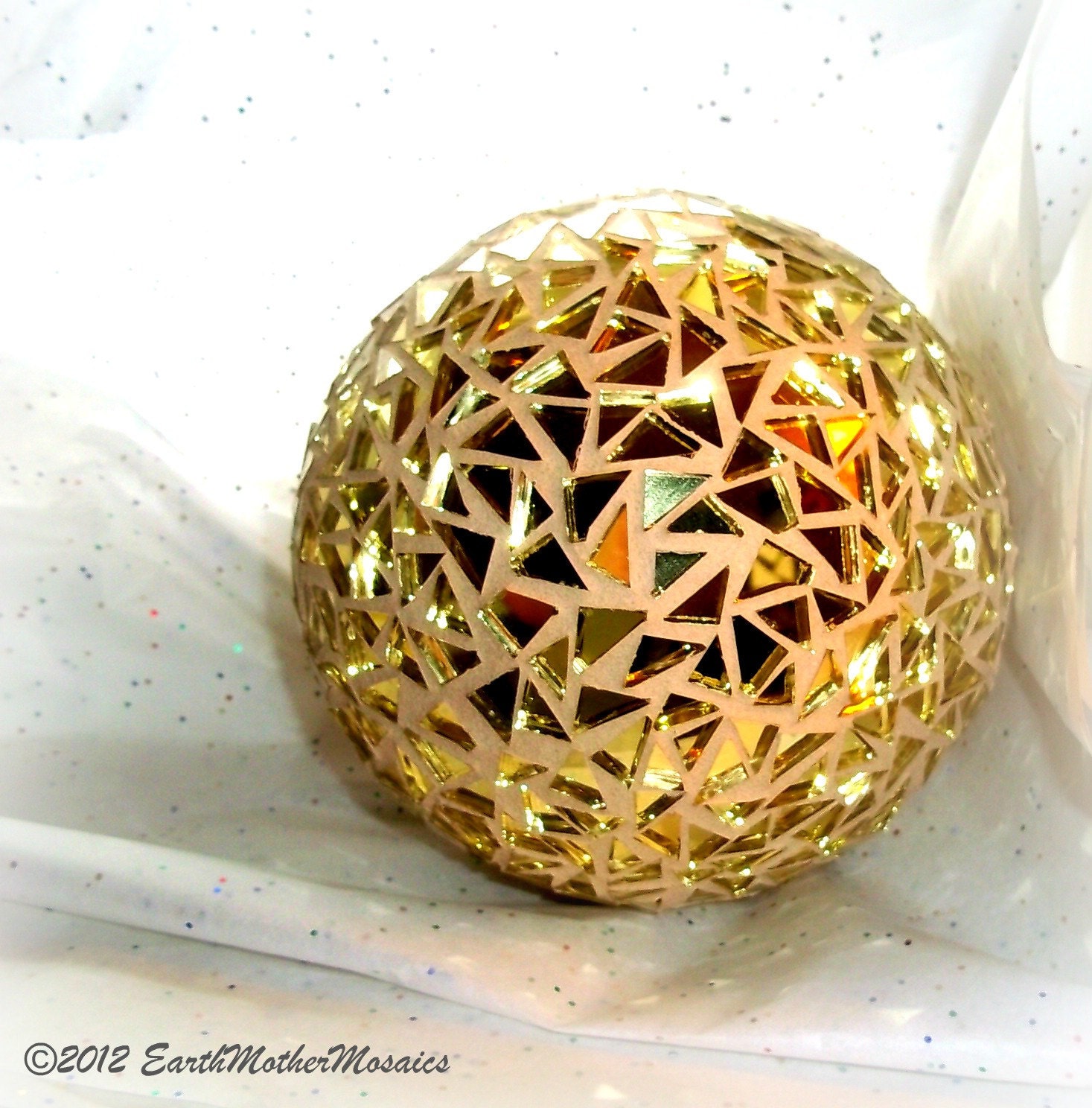 Gazing Ball, Gold Mirror, Centerpiece, Home Decor, Wedding, Anniversary, Christmas