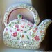 Mosaic Tea Pot, Wall Decor, Cottage Chic, Shabby Chic, Pique Assiette, Pink, Yellow, Green, Magenta, Flowers, Spring, Birthday