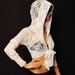 Wrap Top / lace crop top / black/ white /ivory HWL-IV
