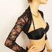 Black lace Shrug bolero jacket bridal shrug bridal accessories wedding jacket bolero SSL-bk