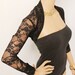 Black lace Shrug bolero jacket bridal shrug bridal accessories wedding jacket bolero SSL-bk