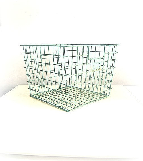 4 Ball Blue Vintage Mason Jars In Wire Basket