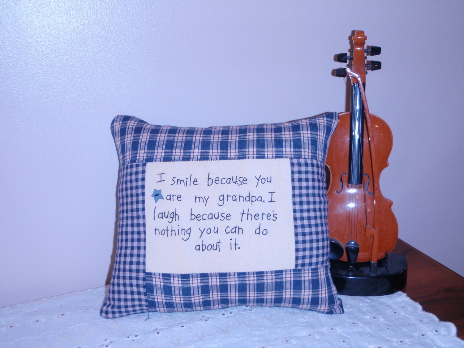 Smile Grandpa Pillow