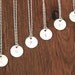 Bridesmaids Necklaces - Initial Silver Disc Set Of 6 Custom Personalized Handstamped Monogram