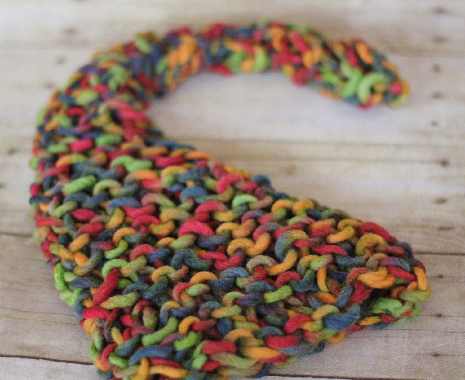 Baby Stocking Hat, Hand Knit Chunky Primary Colors Photo Prop