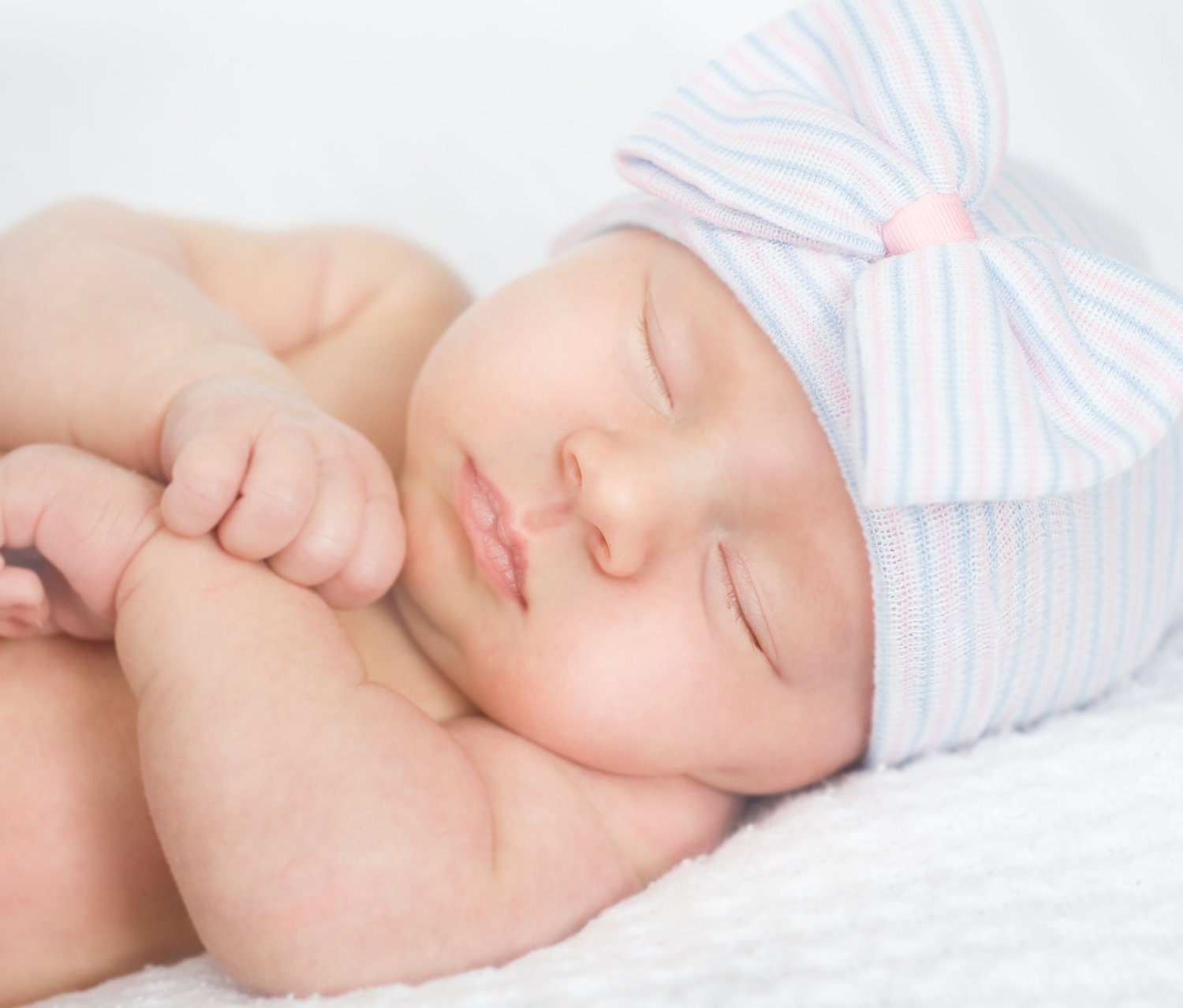Boutique Hospital Hat- The Harper with Bow