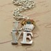 Love Chocolate Cupcakes - Silver Plated Charm Necklace on a 17 inch Cable Chain