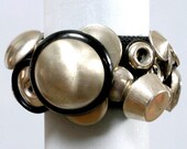 Button Bracelet in Chunky Aluminum