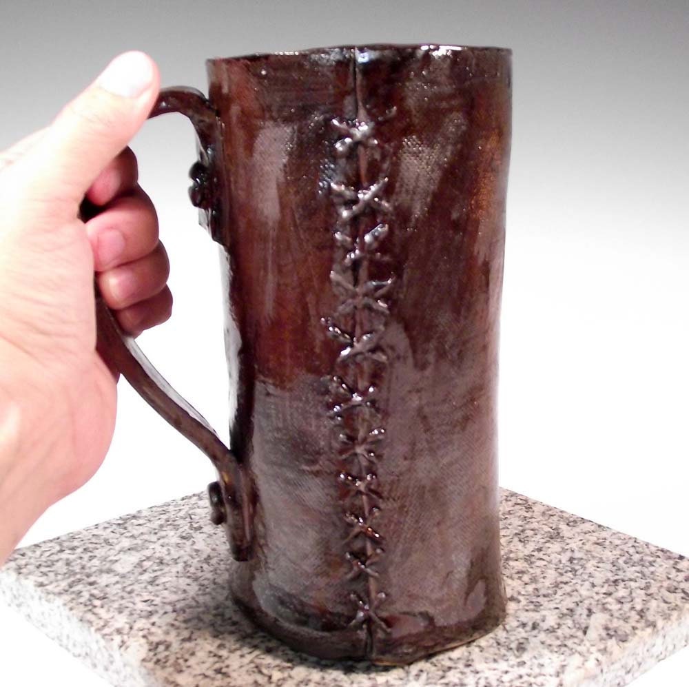 Beer Stein: Leather-look ceramic SCA or LARP